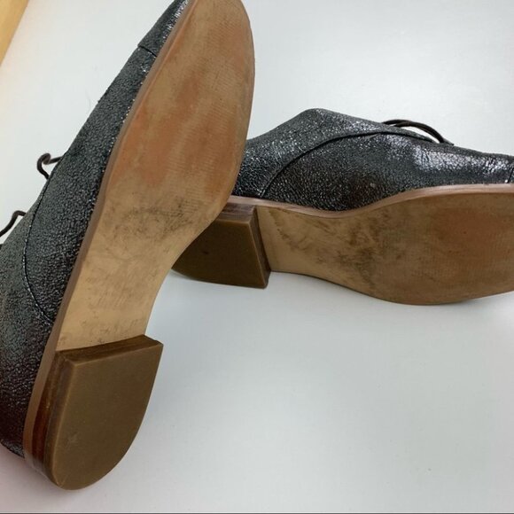 Michael Kors Black Sparkle Lace Up Oxfords Shoes - Picture 8 of 8